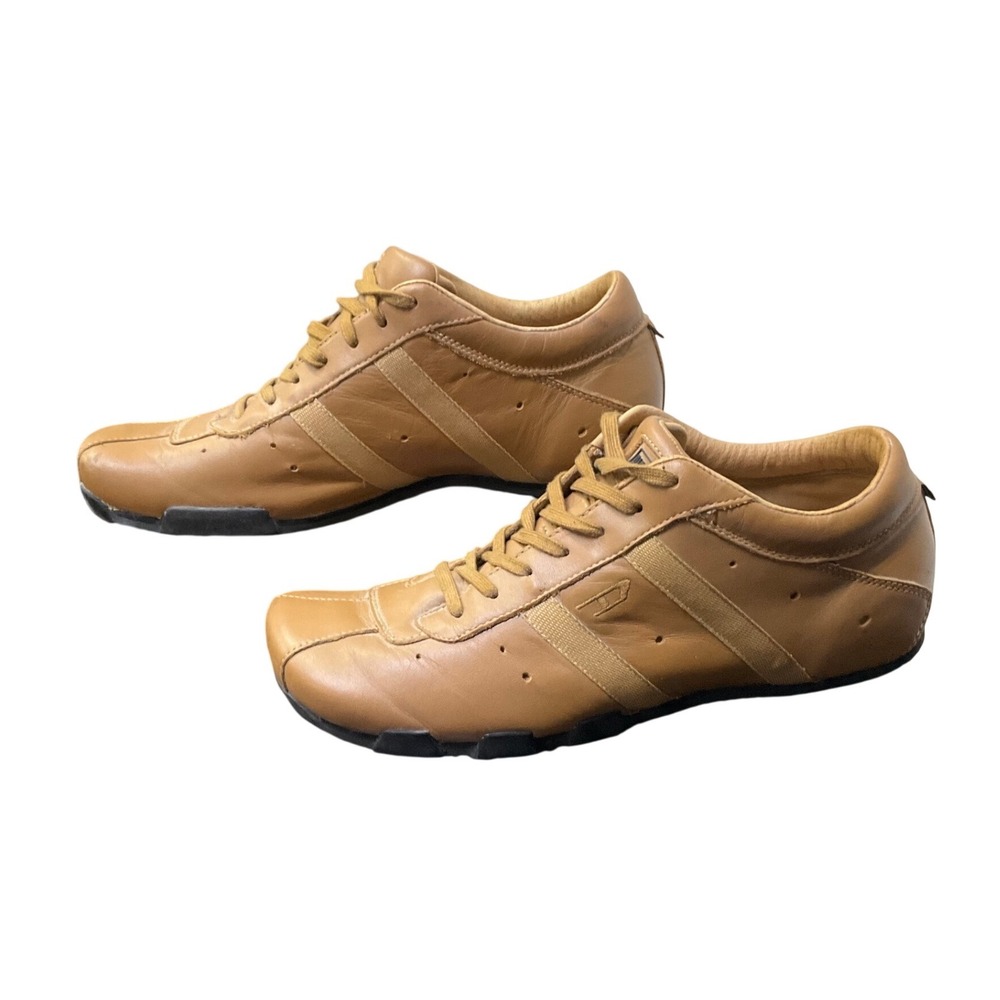 Diesel Wish Mens Tan Leather Driving Shoes Sneakers US 11 EUR‎ 44.5 35097 47